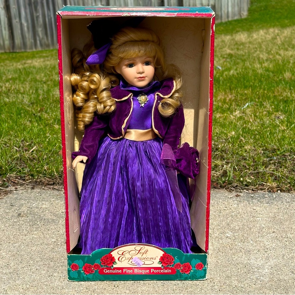 Purple Porcelain Doll